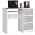 Nowoczesne biurko z szufladami biały + metalik połysk - Miren 6X