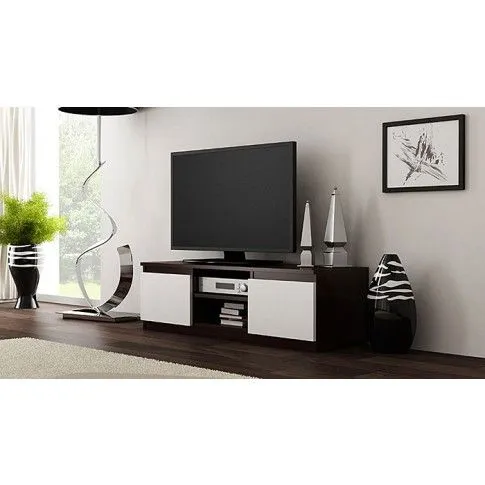 Zdjęcie szafka pod telewizor biała, wenge Noria 2X 120 cm | Edinos.pl