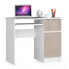 Młodzieżowe biurko białe - cappuccino z półkami połysk Strit 6X