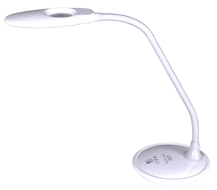 Biała lampka biurkowa nowoczesna LED S260-Vestus