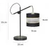 Wymiary czarnej lampki nocnej D089-Narvis