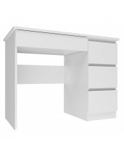 Białe biurko proste klasyczne komputerowe 100 cm - Oraso 4X w sklepie Edinos.pl