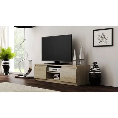 Zdjęcie szafka pod sprzęt RTV, LCD dąb sonoma Noria 2X 120 cm | Edinos.pl