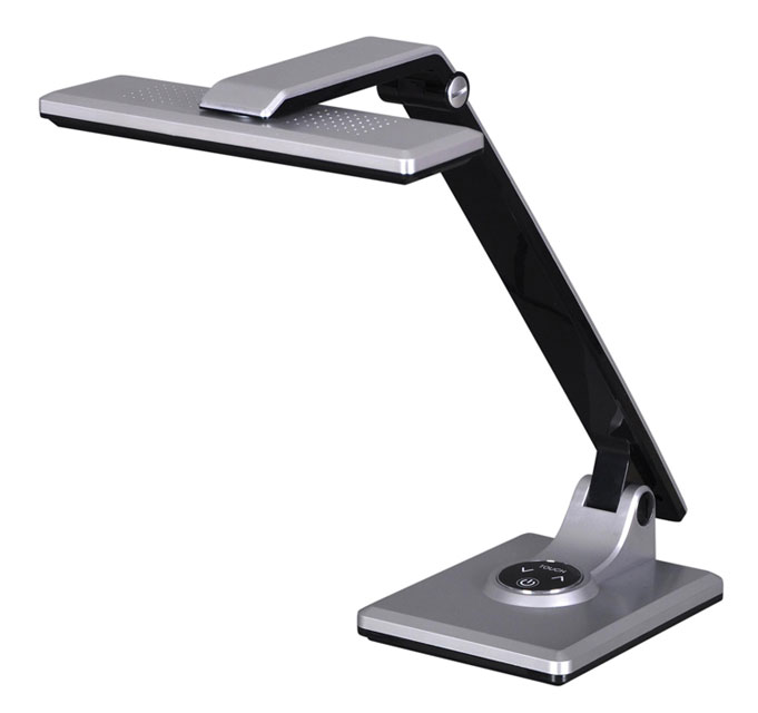 Srebrna ruchoma lampka na biurko LED ze ściemniaczem S263-Frino