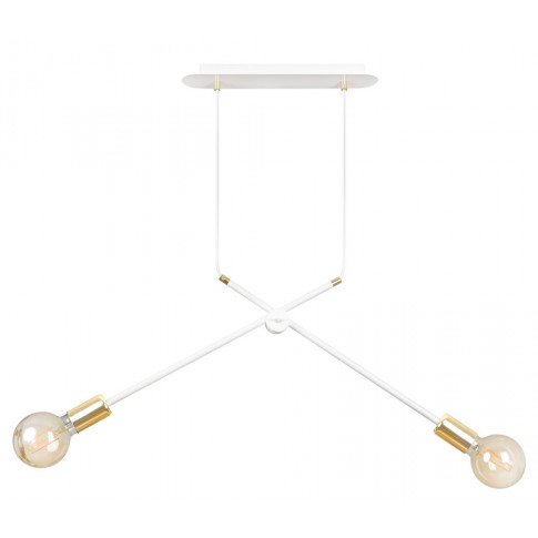 Biała loftowa lampa wisząca nad stół D090-Notia