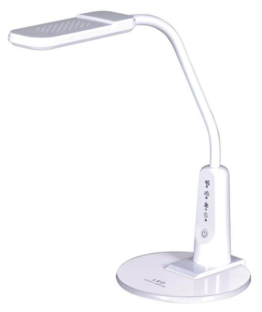 Biała dotykowa lampka na biurko LED ze ściemniaczem S264-Teni