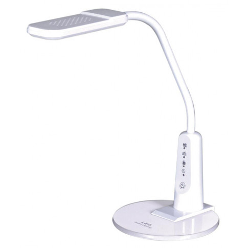 Biała nowoczesna lampka biurkowa ze ściemniaczem S264-Teni