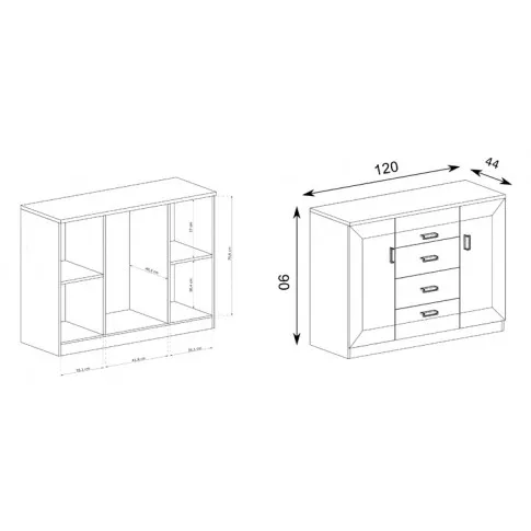 Wymiary komody Tilda 6X