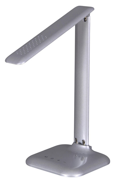 Srebrna lampka na biurko LED dotykowa S266-Zibo