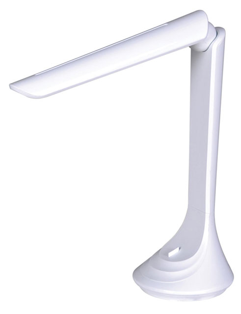 Biała minimalistyczna lampka biurkowa LED S267-Rompex