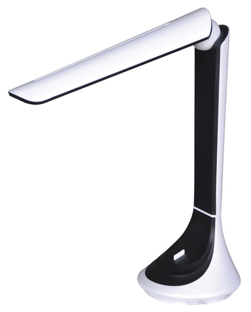 Czarno-biała praktyczna lampka do biurka LED S267-Rompex