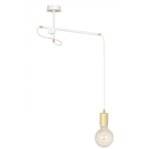 Biała nowoczesna lampa wisząca w stylu loft D094-Dopio