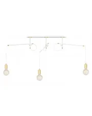 Biała regulowana lampa wisząca - D096-Dopio w sklepie Edinos.pl