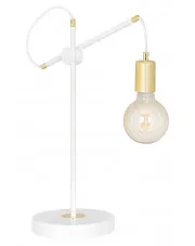 Biała metalowa lampka na biurko - D098-Dopio w sklepie Edinos.pl