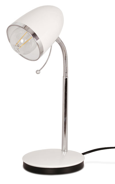 Biała lampka biurkowa metalowa ruchoma S272-Harlet