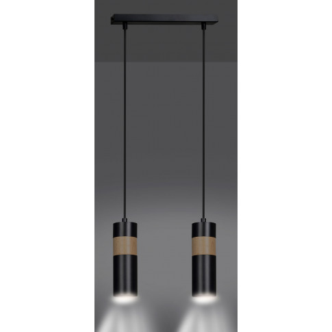 Czarna nowoczesna lampa wisząca D102-Grande