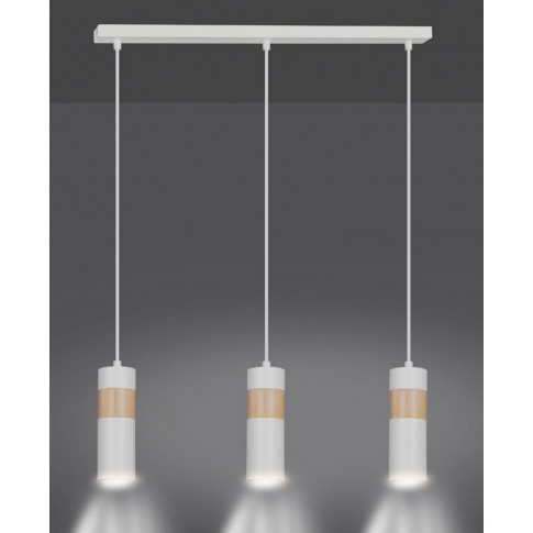 Biała designerska lampa wisząca tuby D103 Grande
