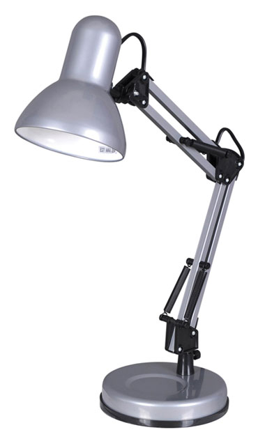 Srebrna lampka biurkowa kreślarska do pracowni S273-Terla
