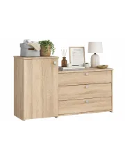 Zamykana szafka na obuwie dąb sonoma - Vodis w sklepie Edinos.pl