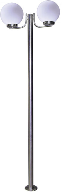 Wysoka lampa zewnętrzna ogrodowa podwójna kula S275-Darla