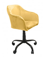 Żółty regulowany fotel biurowy - Levros