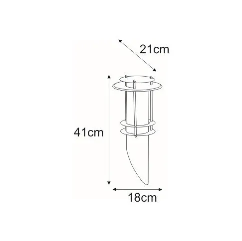 Wymiary lampy S280-Dertos