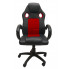 Czarno-czerwony fotel do pracy i gier Iveros
