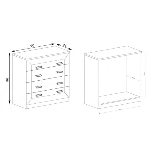 Wymiary komody Tilda 2X