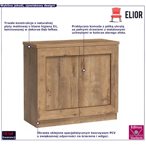 Komoda dwudrzwiowa z półką dąb lefkas Tilda 4X