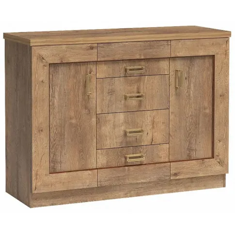 Komoda z 4 szufladami i  2 szafkami dąb lefkas Tilda 6X