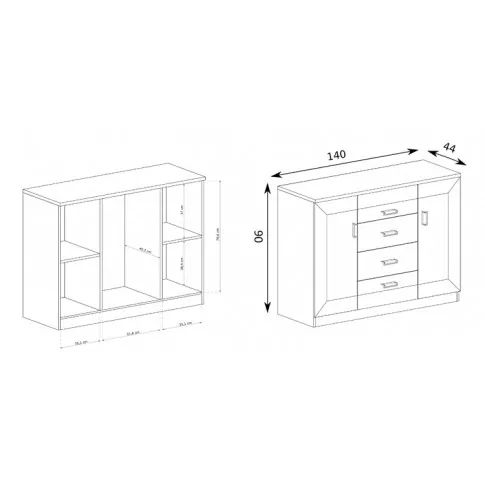 Wymiary komody Tilda 7X