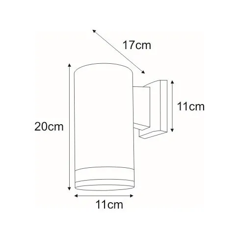 Wymiary kinkietu S309-Himer