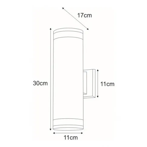 Wymiary kinkietu S310-Himer