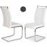 Zdjęcie tapicerowane białe krzesło na płozach - Hader - sklep Edinos.pl