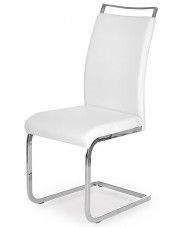 Minimalistyczne krzesło na płozach Hader - białe w sklepie Edinos.pl