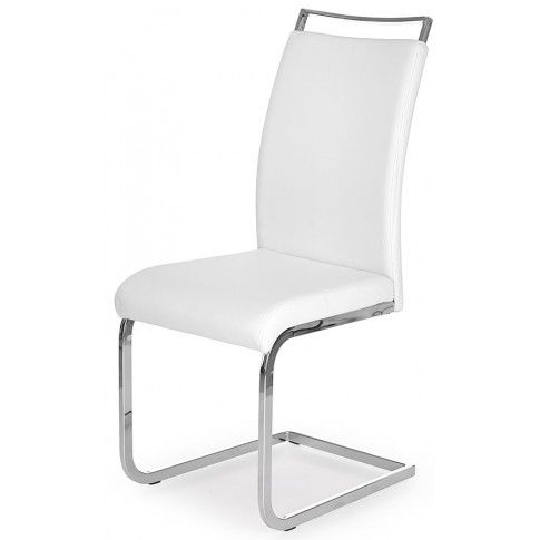 Zdjęcie produktu Minimalistyczne krzesło na płozach Hader - białe.
