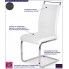 Fotografia Minimalistyczne krzesło na płozach Hader - białe z kategorii Krzesła tapicerowane białe
