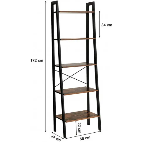 Wymiary regału metalowego Agos 5X