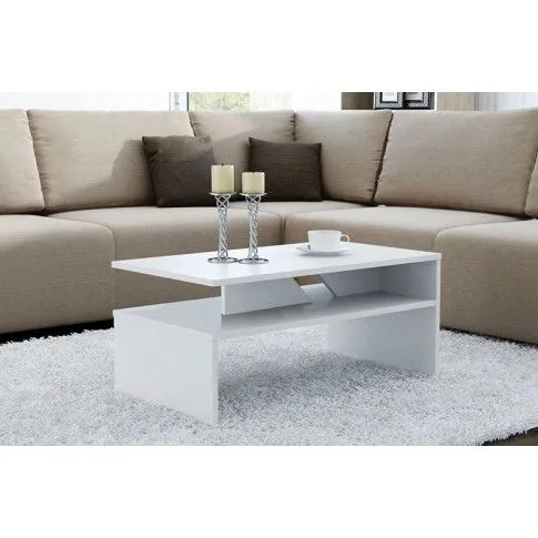 Zdjęcie minimalistyczna biała ława Infermi | Edinos.pl