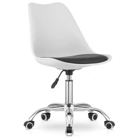 Dziecięce biało-czarne krzesło na kółkach Fernis