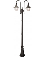 Czarna podwójna lampa ogrodowa stojąca - S313-Namza