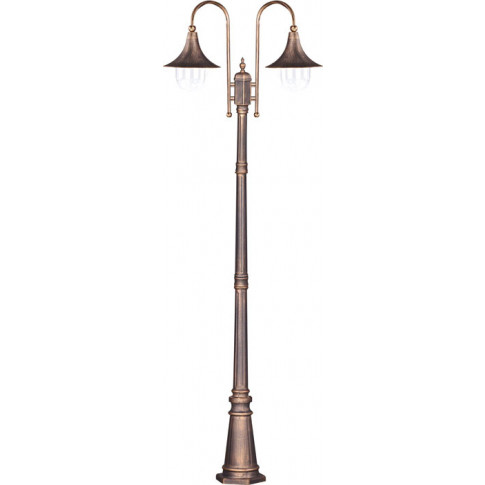 Czarno-złota lampa ogrodowa klasyczna podwójna S313-Namza