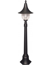 Czarna klasyczna stojąca lampa ogrodowa słupek - S314-Namza