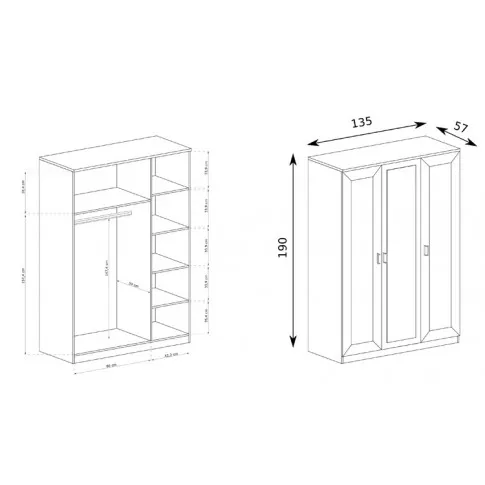 Wymiary szafy Tilda 16X