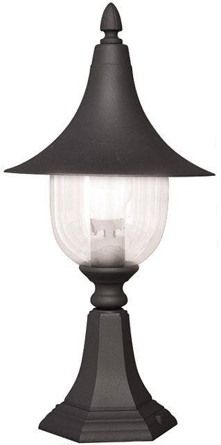 Czarna klasyczna lampa ogrodowa niska S315-Namza