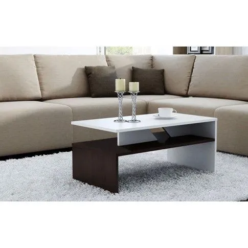 Zdjęcie prostokątna ława biała, wenge Infermi | Edinos.pl