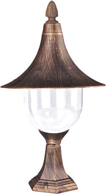 Czarno-złota klasyczna lampa stojąca ogrodowa niska S315-Namza