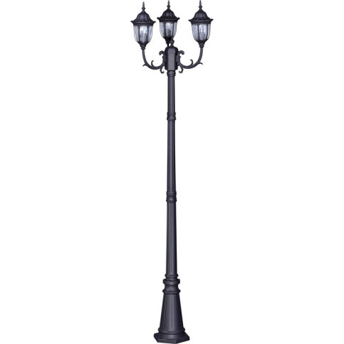 Czarna lampa ogrodowa wysoka latarnia S318-Hadson