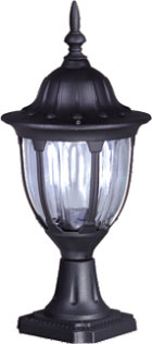 Czarna lampa ogrodowa niska w stylu klasycznym S321-Hadson