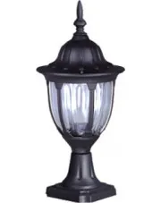 Czarna niska klasyczna lampa ogrodowa - S321-Hadson w sklepie Edinos.pl